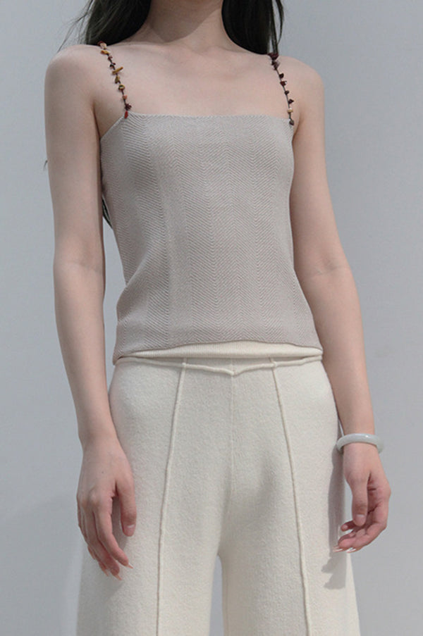 SWAYING/KNIT Silk Camisole SW212SZ79 Linen PS21